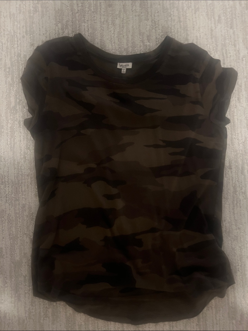 Splendid Olive & Black Camo Short Sleeve Tee